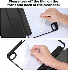ProElite Case Cover for Apple iPad (A16) 11th/10th Generation (2025/2022), Transparent case Cover with Pencil Holder for iPad 11th/10th Gen 2025/2022, Grey