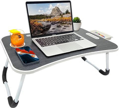 GoRogue Stud Foldable Wooden Mini Lapdesk for Couch, Sofa Bed, Study Tray Table Stand for Writing (Walnut), 40 Centimeters