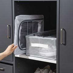 JD FRESH 2 Pcs Foldable Transparent Shoe Storage Organizer/Steel Frame Footwear Organiser/Stackable Shoe Organizer Box/Under Bed Storage Box for Home/Sneaker Shoe Rack with Handle & Zipper