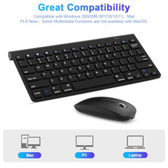 cimetech Mini Wireless Keyboard and Mouse, 2.4G Portable Slim Keyboard and Mouse Set with 12 Multimedia Shortcuts for Computer, PC, Laptop, Tablet, Desktop, Android SmartTV (Grey)