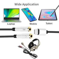 Storite 3.5mm Jack 1 Male to 2 Female Stereo Headphone Y Splitter Black