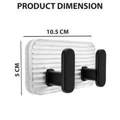 SIGNAMIO 6 Hook Shelf Adhesive Strip Wall Hanging Sticky Hook Black