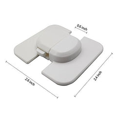 SYGA Child Safety Locks,White- Refrigerators Fridge,Freezer, Doors, Cabinet, Drawers, Baby Proof Locks Latches Catch Toddler Baby Safety -Set of 2
