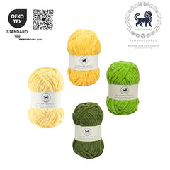 NESTNHAVEN , Plush & Cuddly Sets 2.0 , Chenille Yarn Supersoft Hand Knitting Wool Ball, set of 4 , 400 grams (1 Ball/100 Gram Each) Suitable for Craft, Babywear, Toys , Baby Blankets , 5 Bulky, Shades - NNHS 2.0 (Set 26 baby Pink , lilac , hot pink…