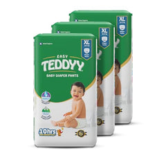 TEDDYY Easy Baby M Size Diaper Tape Style |126 Count (Medium) | 6-11 kgs (Pack of 2) | Quick Absorbency | Extra Super Soft | Anti - Bacterial | Wetness Indicator with Adjustable Grip Tapes