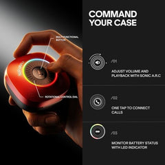 boAt 2026 Launch Nirvana Crown, Sonic ARC, LEDs, Haptic Feedback,50dB Hybrid ANC,Spatial Audio, 6 Mic ENx, App Support, v6.0 Bluetooth Earbuds, TWS Ear Buds Wireless Earphones with mic (Blazing Red)