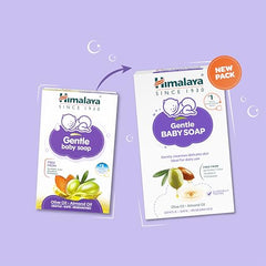 Himalaya Gentle Baby Soap for Newborns | No Post Bath Dryness | B3G1 FREE - 125g | Gentle Cleansing With Phyto-Oil Complex of 100% Natural Oils of Almond & Olive| No. 1 Doctor Recommended Brand