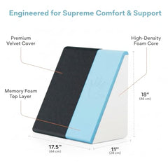 Orthowala Premium Adjustable Bed Wedge Pillow with Headrest – Memory Foam Support for Acid Reflux, Snoring, Back & Leg Pain – 2 Years Warranty
