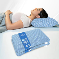 WELLGIVER Cervical Butterfly Pillow | Orthopedic Memory Foam for Neck & Shoulder Pain | Ergonomic Contour Design | Dual Height Support | Side Sleeper Pillow with Arm Rest - Pack of 1