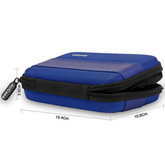 AirCase Hard Disk Cover Case for 2.5 Inch HDD SSD - Ballistic Nylon Rugged Shell, Anti-Press | Felt Lining, Water Resistant | Mesh Pocket for Cable, Charger, Earphone (Black)