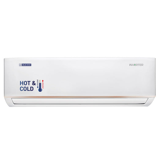Blue Star 2 Ton 3 Star Hot and Cold, Inverter Split AC (Copper, Convertible 5 in 1 Cooling, 4 Way Swing, Multi Sensors, Dust Filter, Blue Fins, Self Diagnosis, IC324DNUHC, White)
