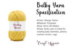 Craft Affair | Bulky Yarn/Blanket Yarn (8mm, 50 Meter, 100 Gram) | Chenille Yarn | for Craft Project: Blood Red