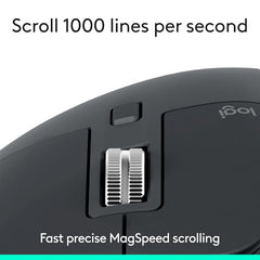 Logitech MX Master 4, Ergonomic Wireless Mouse with Advanced Performance Haptic Feedback, Ultra-Fast Scrolling, USB-C Charging, Bluetooth, Windows, MacOS - Graphite