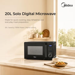 Midea 28 L Convection Microwave oven with Air Fry & Grill (MMOP03XA-ECSEBK) | 326 Auto cook menu | 900W | Child Lock
