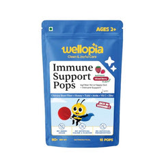 Wellopia Immune Support Pops | Orange & Mixed Berry | Ages 2+ | 15 Pops