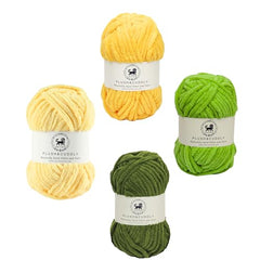NESTNHAVEN , Plush & Cuddly Sets 2.0 , Chenille Yarn Supersoft Hand Knitting Wool Ball, set of 4 , 400 grams (1 Ball/100 Gram Each) Suitable for Craft, Babywear, Toys , Baby Blankets , 5 Bulky, Shades - NNHS 2.0 (Set 26 baby Pink , lilac , hot pink…