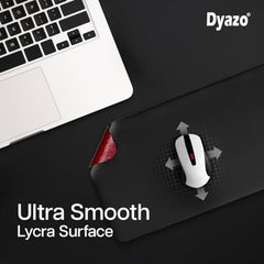Dyazo Vegan PU Leather Mouse Pad for Remote Work/Office/Gaming, Large Desk Mat, Dual-Sided Anti-Slip, Water-Resistant Design (800 x 300mm, Navy Blue & Yellow)