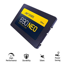 Ant Esports 690 Neo 256GB SATA SSD 2.5 Inch Internal Solid State Drive | SATA III 6Gb/s | Up to 500MB/s Read Speed |Fast Boot & Data Transfer SSD for Laptop/Desktop PC