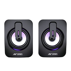 Ant Esports GS170 Gaming Speaker for PC, Stereo 2.0 USB Powered Desktop Speaker with 3.5 mm Aux-in, in-line Volume Control, RGB LED Lights Mini Multimedia Speakers for PC, Laptop, Tablet, Cellphone