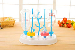SYGA Baby Bottle Drying Rack Plastic Demountable Dustproof Branch for Baby Bottle Nipple Straw(White)