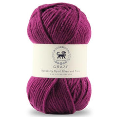 Nestnhaven Acrowools Graze Hand Knitting and Crochet Yarn. Pack of 1 Ball - 100gms. Shade no - NNHG001 (Berry Purple)