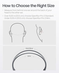 SHOKZ OpenRun Pro 2 Bone Conduction Sports Headphones, Black