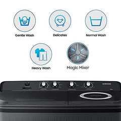 Samsung 9.5 Kg, 5 Star, Semi-Automatic Top Load Washing Machine (WT95A4260GD/TL, Air Turbo Drying, Dark Gray, 5 Year Warranty on Wash Motor)