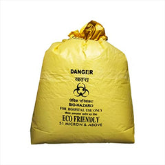 HEAN Bio Hazard Waste Disposal Bags, 20x24 inch, 75 Micron, Bio Medical Garbage Bags (Yellow - 10)