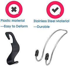 SYGA Car Hooks, 2 pcs Auto Hooks Car Hangers Headrest Hooks Holder for Mask Backpack Handbag Purse Bag Groceries (Black Heart)