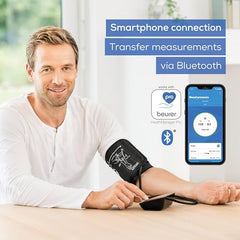 Beurer Bm 54 Fully Automatic Upper Arm Blood Pressure Monitor With Universal Cuff Up To 44 Cm,Risk Indicator,Xl Display,Pulse Measurement,Bluetooth (Bm54),Black (Pack Of 1) (655.12)