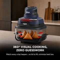 Ninja Crispi 1700W CleanCrisp Glass Air Fryer | 1.4L & 3.8L containers, Microwave, Freezer and PFAS Safe, Non-Toxic Glass Portable Cooking System with 2 year Warranty
