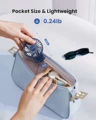 Gaiatop Powerful Hand Fan, Portable Personal Fan Handheld Fan, 3 Speed Foldable Desk Fan with Digital Display, 2000mAh USB Rechargeable Fan for Indoor Outdoor