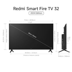 Redmi Xiaomi 80 cm (32 inches) F Series HD Ready Smart LED Fire TV L32MA-FVIN (Black)
