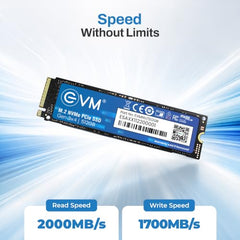 EVM Internal SSD Interface PCle Gen 3x4 Fast Performance, Ultra Low Power Consumption NVME PCIe SSD (EVMNV/256GB, Black, 256GB)