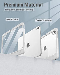 ProElite Case Cover for Apple iPad (A16) 11th/10th Generation (2025/2022), Transparent case Cover with Pencil Holder for iPad 11th/10th Gen 2025/2022, Grey