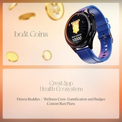 boAt Enigma Radiant Luxury Watch for Man w/1.43"(3.63 cm) AMOLED Display, AOD, Premium Metal Build, Round Dial, 200+Watch Faces, Upto 7 Days Battery Life, Fitness smartwatch for Men (Metal Black)