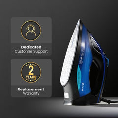 Rico Japanese Tech Fully Automatic Steam Iron with Spray | No Burns Guaranteed | Optitemp Press Iron | Auto ShutOff | Drip-Stop | 2 Years Warranty | Ceramic-Coated Soleplate with 5-Year Warranty