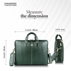 HAMMONDS FLYCATCHER Genuine Leather Office Bag for Men - 15.6 Inch Laptop Bag for Men for Professionals, Business Travelers - Adjustable Straps & Multiple Compartments - 1 Year Warranty - Brown