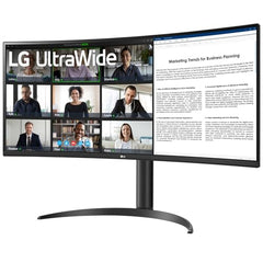LG 34U640B Smartchoice 86 cm (34 Inch) 21:9 UltraWide WQHD (3440x1440) Curved Monitor(1800R), 144Hz, sRGB 99%, HDR10, Anti-Glare, HDMI X 2, DP, USB-C (PD 65W), PBP, PIP, Tilt/Height Adjustable Stand