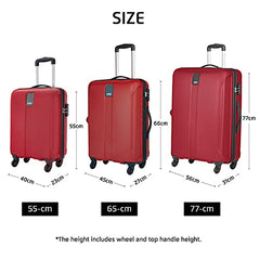 Safari Thorium Neo 8 Wheels Spinner Set of 3 Trolley Bags, Hard Case Polycarbonate, 360° Wheeling Carry on & Check-in Luggage for Men & Women, Suitcase for Travel, Trolley Bags for Travel, Dusk Green