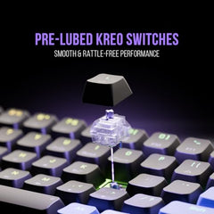 Kreo Hive 65 Wired Mechanical Gaming Keyboard | 65% Layout | Gasket Mount | Metal Volume Knob | Pre-Lubed Linear Switches | RGB Backlit | Type-C | Mac & Windows Mode