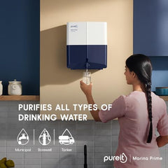 Pureit Wave Plus RO Purifier + Mineral + UV (Black) | Water Purifier for Home | Up to 45% Water Savings | Suitable for Borewell/Tanker/Municipal Supply | Wall Mountable | 7L Storage