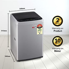 LG 7.5 Kg 5 Star Smart Inverter Technology Fully Automatic Top Load Washing Machine (T75VBMB1Z, Auto Prewash, Turbodrum, Stainless Steel drum, LED Display, Smart Diagnosis, Middle Black)