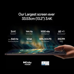 OnePlus, Pad 4, 13.2 inch (33.53 CM), LCD, 12GB RAM, 512GB ROM, WiFi, 8 Speakers, Snapdragon 8 Elite Gen 5, Dune Glow, AI Enabled
