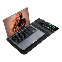Acer ChargeMate 4-in-1 Wireless Charging Laptop Sleeve for 13" - 16" Laptops | Fast Charging Pad for Phone & Earbuds | Mousepad | Height Adjustable Flap | Magnetic Closure | Waterproof (Grey)