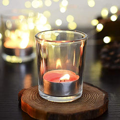 The Purple Tree Rose Gold Mercury Votive Tealight Candle Holders for Diwali and Christmas (Pack of 6) - Corporate Gifts, Home Decor, Decoration - Glass