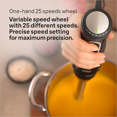 Braun MultiQuick 5, Powerful 1000W Hand Blender, Patented PowerBell Technology, Made in Europe, Guranteed Splash-Proof, Speed + Turbo, All-in-1: Blender, Grinder, Chopper & Whisker (MQ55236 Black)