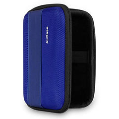 AirCase Hard Disk Cover Case for 2.5 Inch HDD SSD - Ballistic Nylon Rugged Shell, Anti-Press | Felt Lining, Water Resistant | Mesh Pocket for Cable, Charger, Earphone (Black)