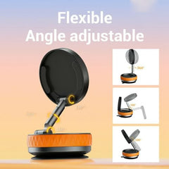 (1 Year Warranty) 360° N52 Strong Magnetic Vacuum Phone Holder, Strong Suction Mobile Mount for Car Dashboard, Windshield, Mirror & Smooth Surfaces, Hands-Free Universal Smartphone Holder - Black