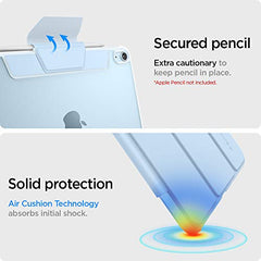 Spigen Flip case for iPad Air 11 inch M4 (2026), iPad Air 11 inch M3/M2 (2025-2024), 10.9 inch 5th/4th Gen (2022/2020), Trifold, Pencil Holder, Full Cover(Liquid Air Folio) - Black
